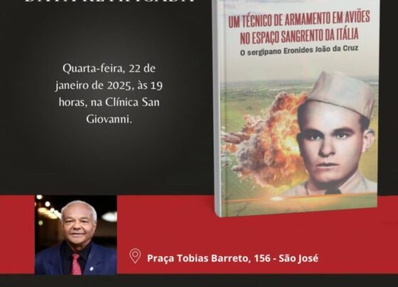 Padre José Lima Santana lança, nesta quarta-feira, o livro “Um Técnico de Armamento no Espaço Sangrento da Itália” – AJN1