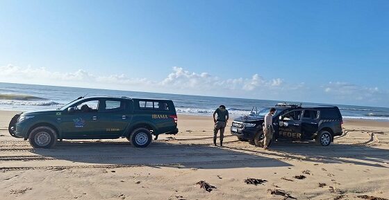 Polícia Federal, Marinha e IBAMA realizam fiscalização ambiental na costa sergipana