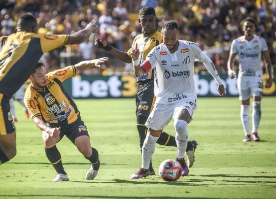 Com Neymar ‘discreto’ em 1° jogo como titular, Santos empata com Novorizontino