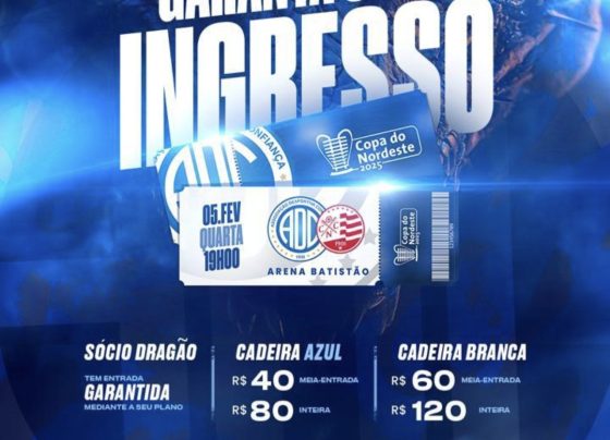 Confiança inicia venda de ingressos para partida contra o Náutico – Futebol Sergipano
