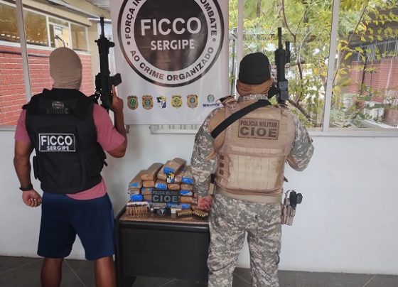 Força Integrada de Combate ao Crime Organizado realiza a prisão de traficante e apreende 26 Kg de drogas e munições em São Cristóvão