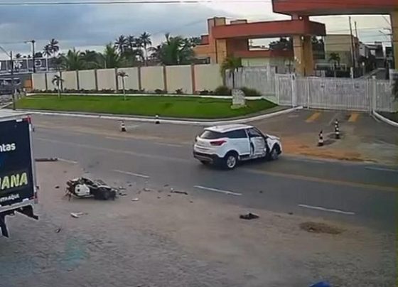 Imagens fortes: motociclista morre após colisão na Rodovia SE-170, em Lagarto