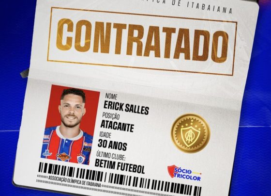 Itabaiana anuncia contratação do atacante Erick Salles para temporada 2025 – Futebol Sergipano
