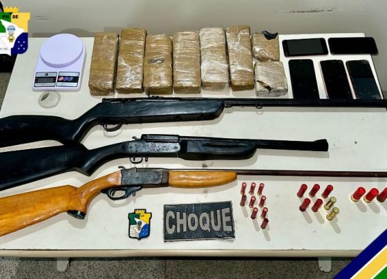 PM prende homem por porte ilegal de arma de fogo e tráfico de drogas na Zona Sul da Capital – P.M.S.E.
