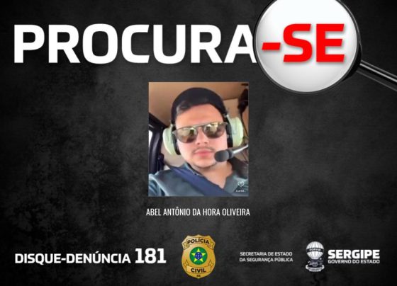 Polícia Civil divulga imagem de investigado por crimes contra o agronegócio, com prejuízo superior a R$ 2 milhões, a vítimas de Sergipe e Bahia