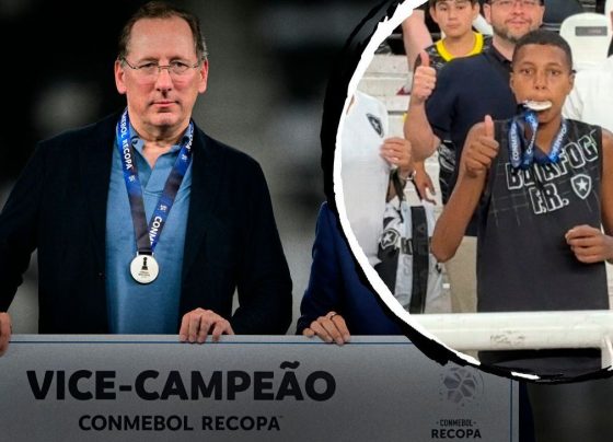 Textor joga medalha para torcedor, que detona: ‘Só quer saber do Lyon’