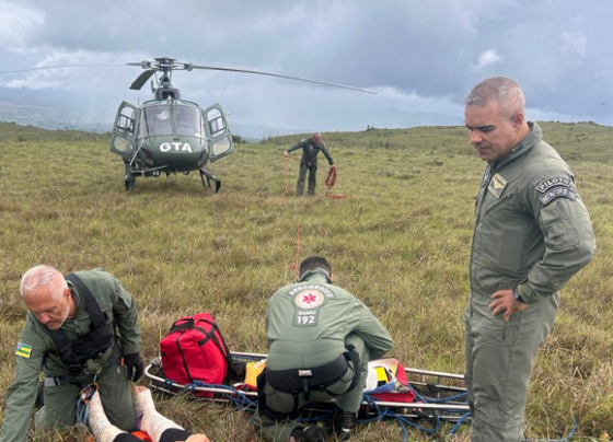 GTA resgata jovem que caiu e fraturou pé durante trilha na Serra de Itabaiana