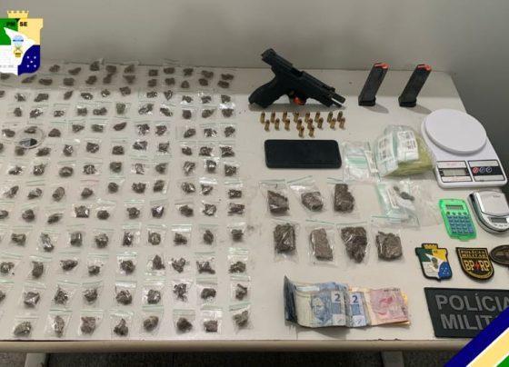 PM prende homem por tráfico ilícito de drogas e porte ilegal de arma de fogo em São Cristóvão – P.M.S.E.