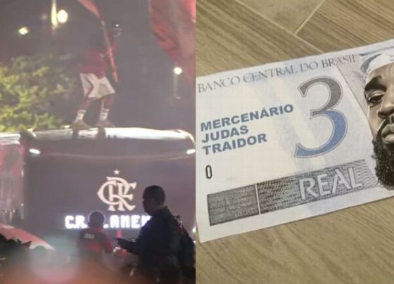 Embarque do Flamengo para o Mundial tem protesto contra Gerson e termina em confusão