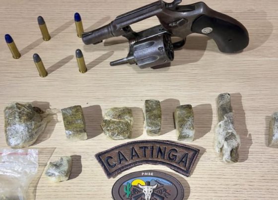PM apreende arma de fogo e drogas durante patrulhamento em Nossa Senhora da Glória – P.M.S.E.