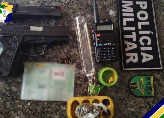 Polícia Militar prende homem com arma de fogo e drogas na Rodovia Estadual – P.M.S.E.