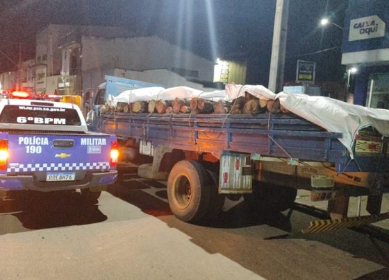 Polícia Militar apreende carga de madeira ilegal no município de Umbaúba – P.M.S.E.