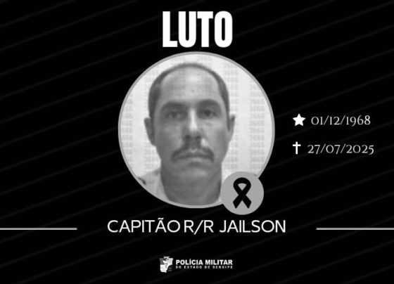 Polícia Militar lamenta o falecimento do Capitão R/R Jailson de Oliveira Silva – P.M.S.E.
