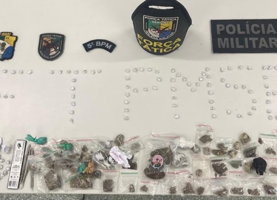 PM apreende drogas e prende homem por tráfico em Nossa Senhora do Socorro – P.M.S.E.