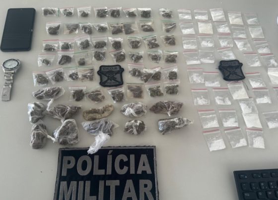 PM prende suspeito por tráfico de drogas no Bairro Santa Maria – P.M.S.E.