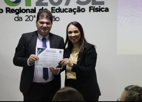 Conselho Regional de Educação Física da 20ª Região homenageia o vereador e presidente da FSF, Miltinho Dantas – Futebol Sergipano