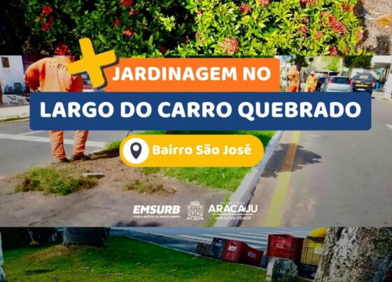 EMSURB realiza jardinagem da praça no Largo do Carro Quebrado, no bairro São José – FaxAju