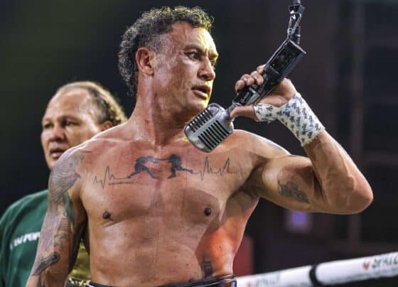Popó nega agressão de filho a Wanderlei, mostra rosto machucado e diz que sofreu covardia: ‘Quase me apagaram…’