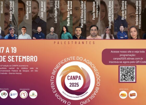 CANPA 2025 reúne grandes nomes nacionais e internacionais em Sergipe para debater inovações na nutrição e produção animal