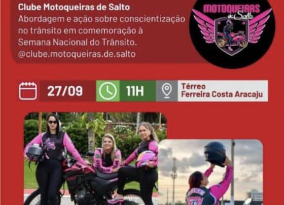 Mulheres motociclistas promovem encontro de conscientização sobre trânsito em Aracaju