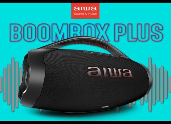 55% de desconto na caixa de som Boombox da AIWA