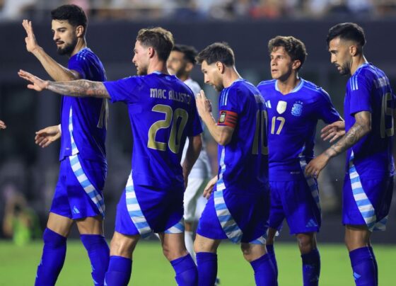 Com duas assistências de Messi e uma de Flaco López, Argentina enfia 6 a 0 em amistoso contra Porto Rico