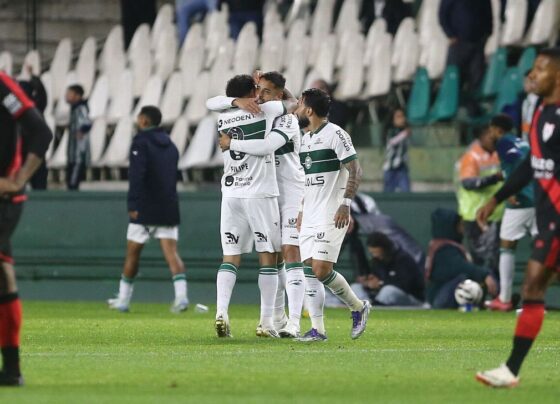 Coritiba vence a terceira seguida, freia reação do Atlético-GO e dispara na liderança da Série B do Brasileirão