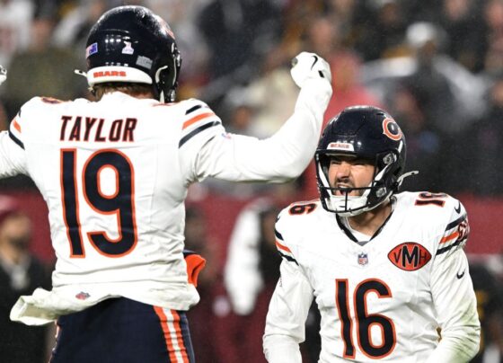 NFL: Sob muita chuva, Bears viram sobre Commanders com field goal no último segundo