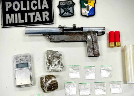 Polícia Militar apreende arma de fogo caseira e entorpecentes em Nossa Senhora do Socorro – P.M.S.E.