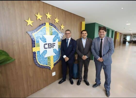 Presidente da FSF recebe governador do Estado na CBF – Futebol Sergipano
