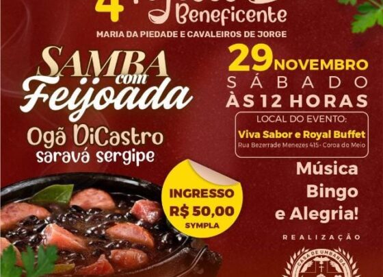 Samba, Feijoada e Solidariedade na 4ª Feijoada Beneficente Maria da Piedade e Cavaleiros de Jorge – FaxAju