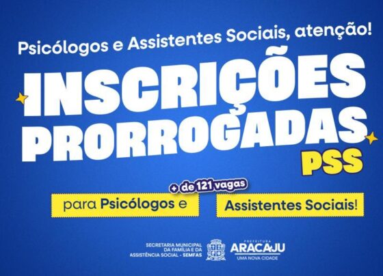 Ampliado prazo de inscrições para PSS de psicólogos e assistentes sociais até 2ª – FaxAju