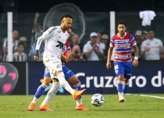 Fortaleza sai na frente, mas Neymar volta e arranca empate para o Santos na luta contra o Z-4 do Brasileirão