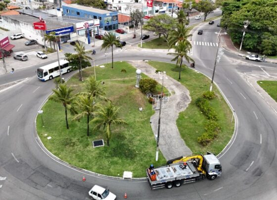 SMTT REALIZA INTERVENÇÕES PARA REDUZIR FLUXO DE VEÍCULOS NA ROTATÓRIA DA ATALAIA, EM ARACAJU – FaxAju