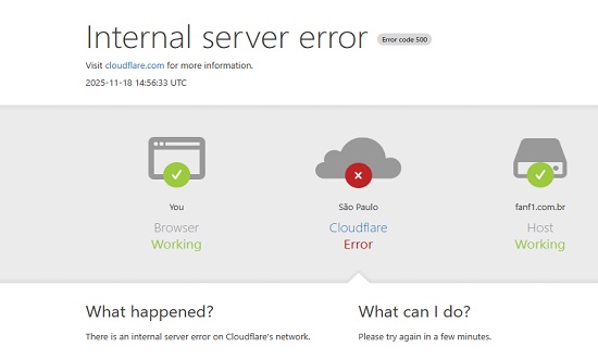 Falha na Cloudflare derruba X, ChatGPT e afeta sites em Sergipe