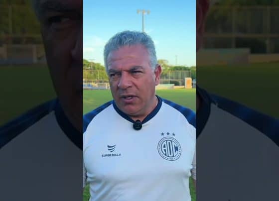 Luizinho Vieira fala da vitória do Confiança no primeiro jogo treino