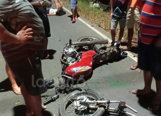 Colisão entre carro e moto deixa homem e mulher feridos no povoado Jenipapo, em Lagarto