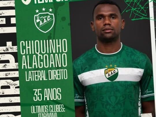 Coruripe anuncia o lateral Chiquinho Alagoano
