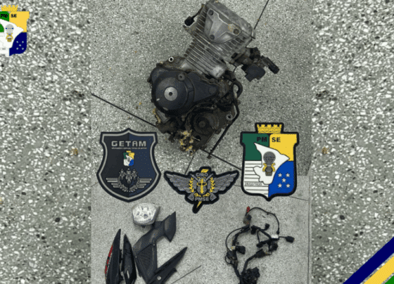 PM recupera motor de motocicleta com restrição de furto no Bairro Inácio Barbosa – P.M.S.E.