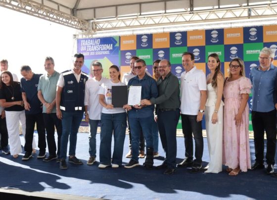 A convite do governador Fábio Mitidieri, André Moura prestigia início das obras do Complexo Materno-Infantil Nossa Senhora de Lourdes