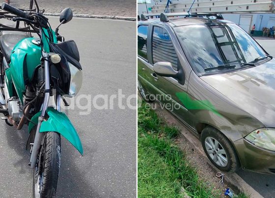 Entregador de gás e água é socorrido pelo SAMU após colisão com carro em Lagarto