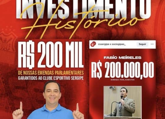 Fábio Meireles (PDT) destina emenda histórica de R$ 200 mil ao Club Sportivo Sergipe