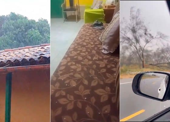 Granizo e ventos fortes causam danos na zona rural de Simão Dias