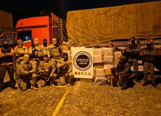 Mais de uma tonelada de drogas é apreendida durante abordagem policial em Sergipe