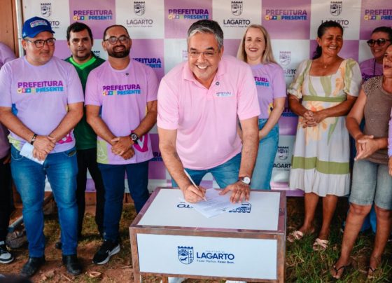 Prefeito Sérgio Reis autoriza pavimentação granítica de 11 ruas em Lagarto – RO Acontece