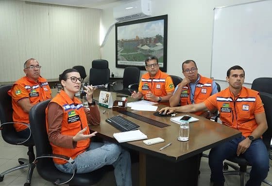 Defesa Civil Estadual se reúne com Coordenadorias Municipais e atualiza previsões climáticas para os próximos dias