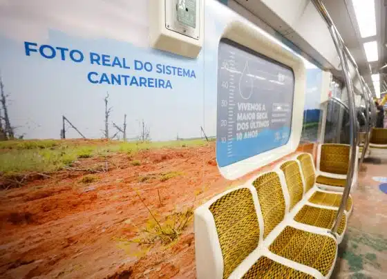 Governo de SP leva imagens reais do Cantareira ao metrô para conscientizar sobre consumo racional de água