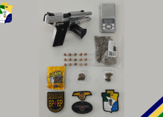 PM apreende arma de fogo e droga em residência no bairro Santa Maria – P.M.S.E.