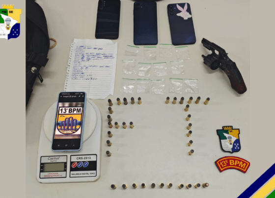 PM apreende arma de fogo, munições e drogas durante ação no bairro Robalo – P.M.S.E.