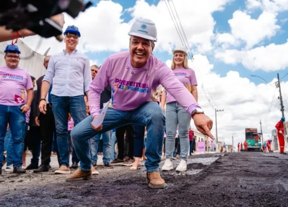 Prefeito de Lagarto autoriza recapeamento de 40 ruas e avança com a segunda fase do maior programa de pavimentação da história do município